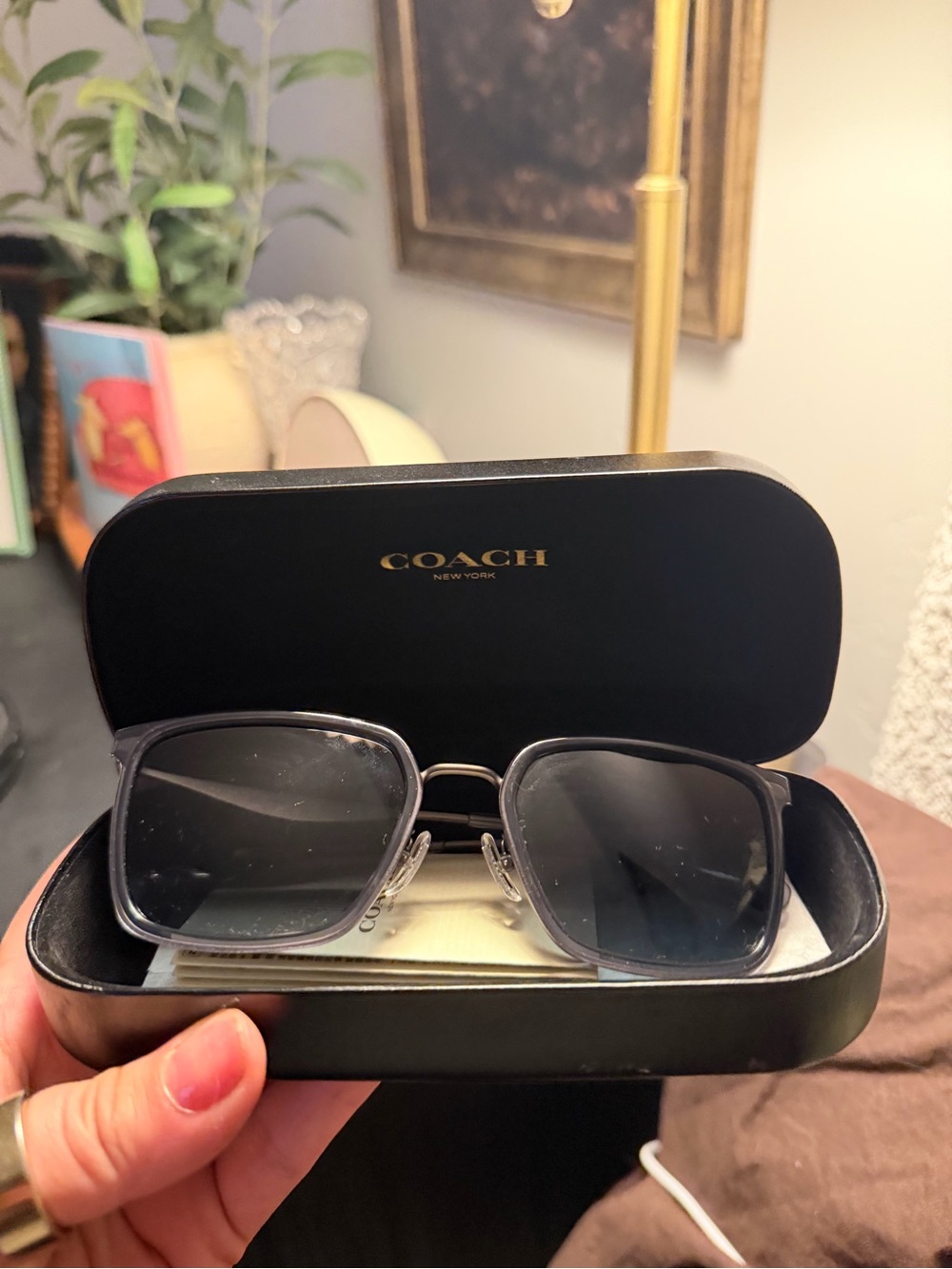 Coach Black Sunglasses - Classic Square Frame